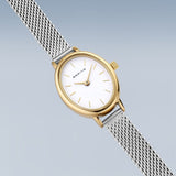 BERING Classic Polished Gold 20mm White Dial Women's Watch 11020-010