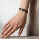 BERING Petite Oval Mesh Watch Black 20mm Black Dial Women's Watch 11020-132