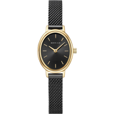 BERING Petite Oval Mesh Watch Black 20mm Black Dial Women's Watch 11020-132