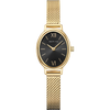BERING Petite Oval Roman Numeral Mesh Watch Black 20mm Black Sunray Dial Women's Watch 11020-332