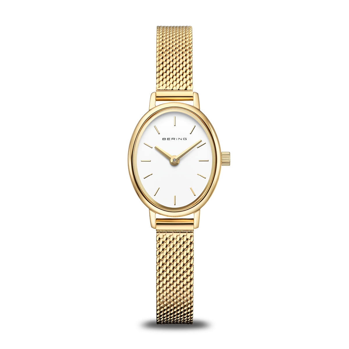 BERING Classic Polished Gold 20mm White Dial Women's Watch 11020-334