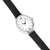 BERING Petite Oval Roman Numeral Leather Watch White 20mm White Dial Women's Watch 11020-402