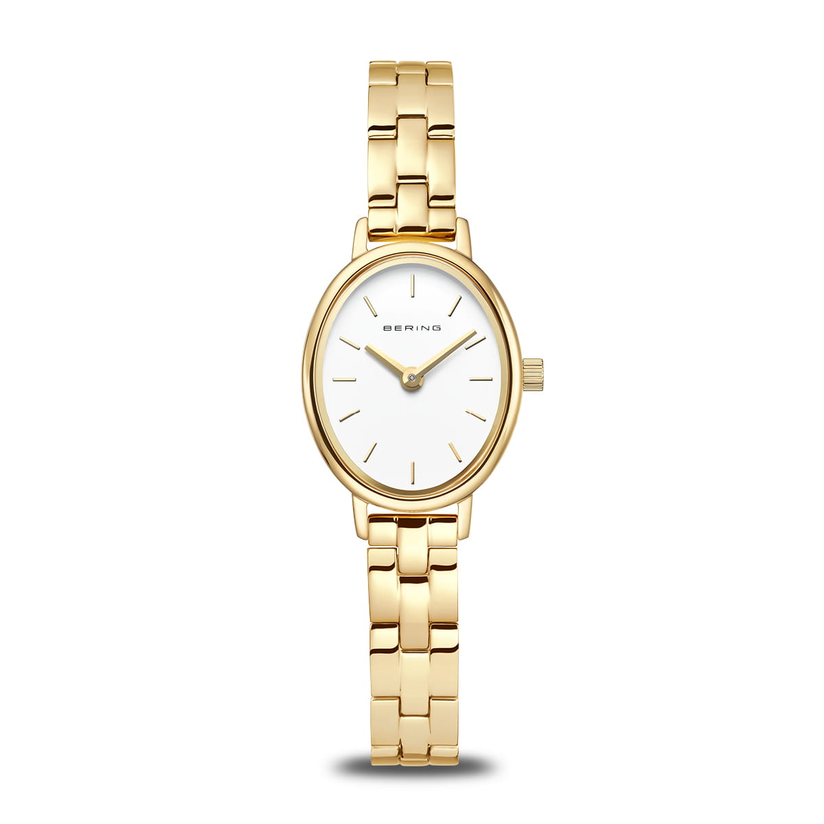 BERING Classic Polished Gold 20mm White Dial Women's Watch 11020-734
