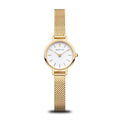 BERING Classic Polished Gold 22mm White Dial Women's Watch 11022-334