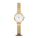 BERING Classic Polished Gold 22mm White Dial Women's Watch 11022-334