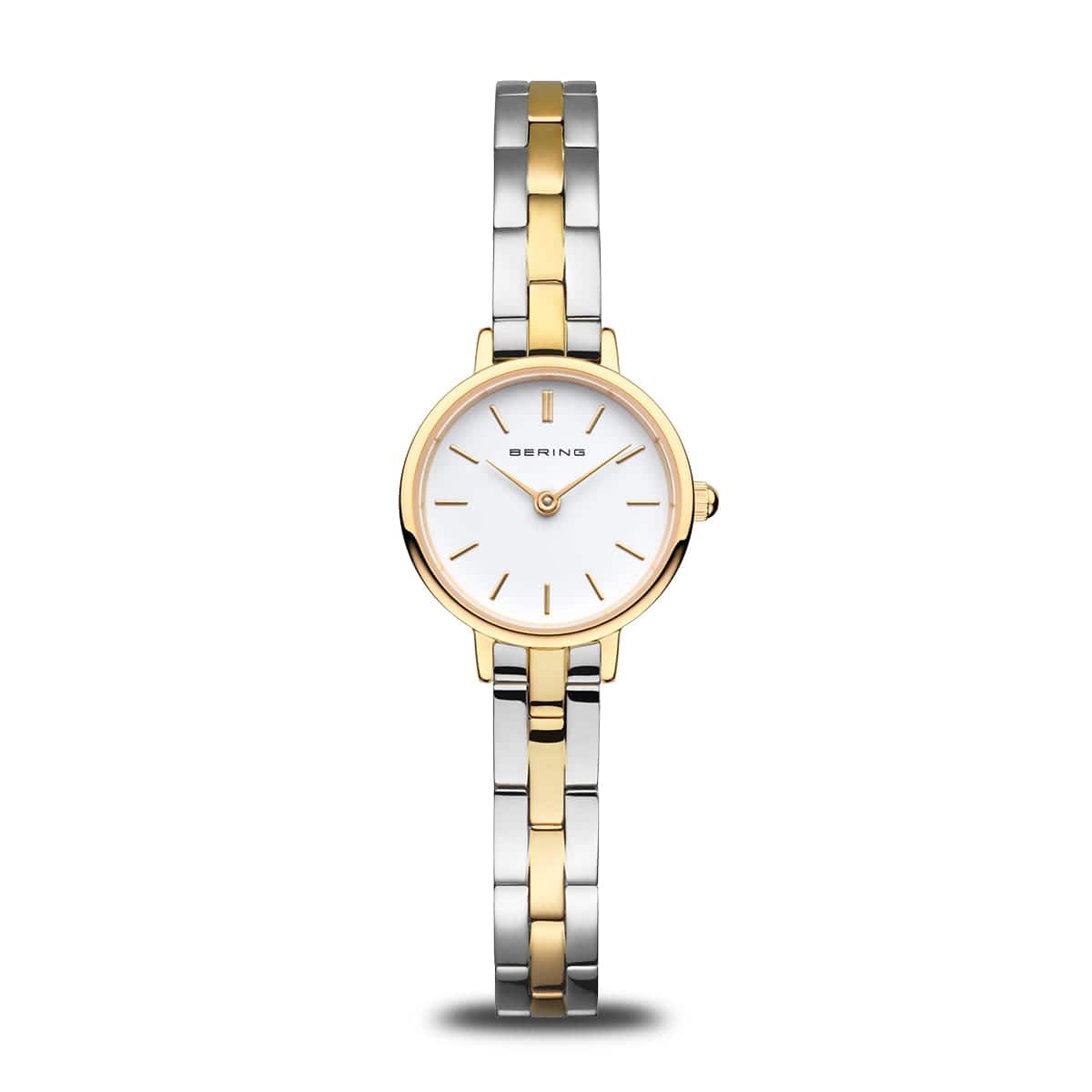 BERING Classic Polished Gold 22mm White Dial Women's Watch 11022-714