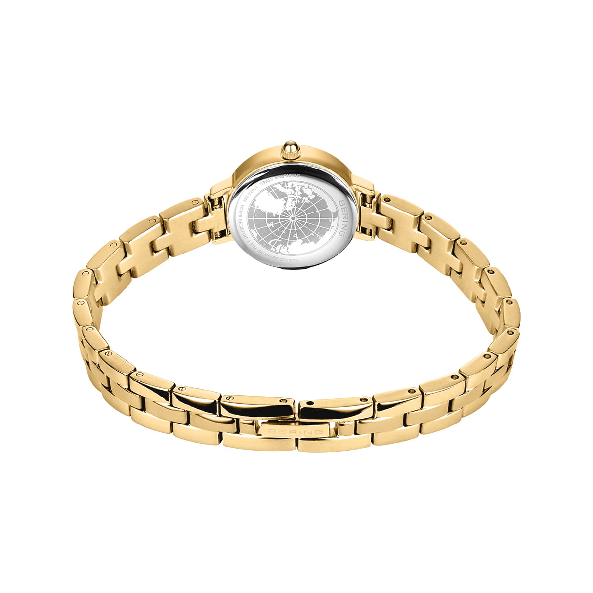 BERING Classic Polished Gold 22mm White Dial Women's Watch 11022-734