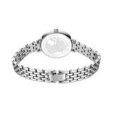 BERING Demi Roman Numeral Sparkling Link Watch Silver 28mm Silver Sunray Dial Women's Watch 11028-700