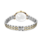 BERING Demi Roman Numeral Sparkling Link Watch Bicolor 28mm White Dial Women's Watch 11028-714