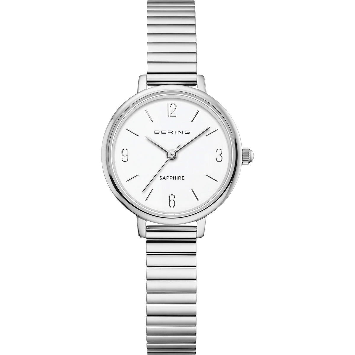BERING Numerical Sunray Link Watch Silver 28mm Silver Sunray Dial Women's Watch 11028-904