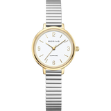 BERING Numerical Link Watch Gold Silver 28mm White Dial Women's Watch 11028-914