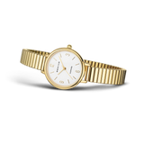 BERING Numerical Link Watch Gold 28mm White Dial Women's Watch 11028-934