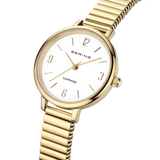 BERING Numerical Link Watch Gold 28mm White Dial Women's Watch 11028-934