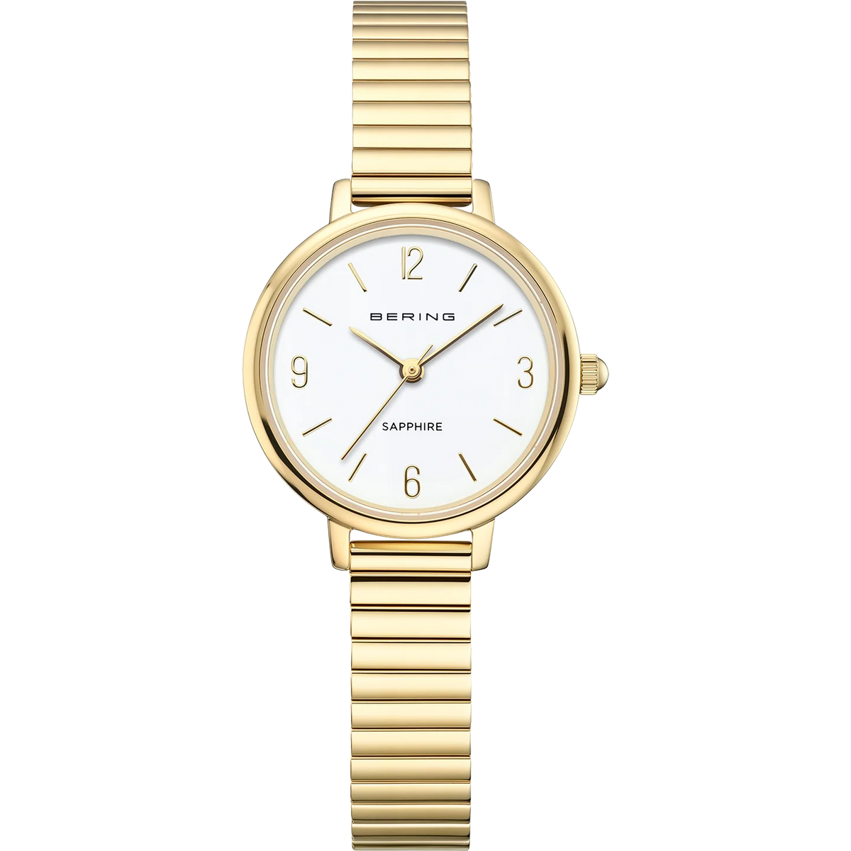 BERING Numerical Link Watch Gold 28mm White Dial Women's Watch 11028-934