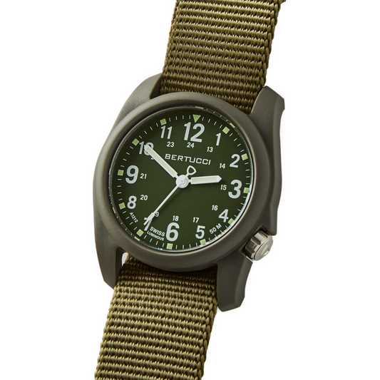 Bertucci DX3 Field Green Dial Green Nylon Men's Watch 11117