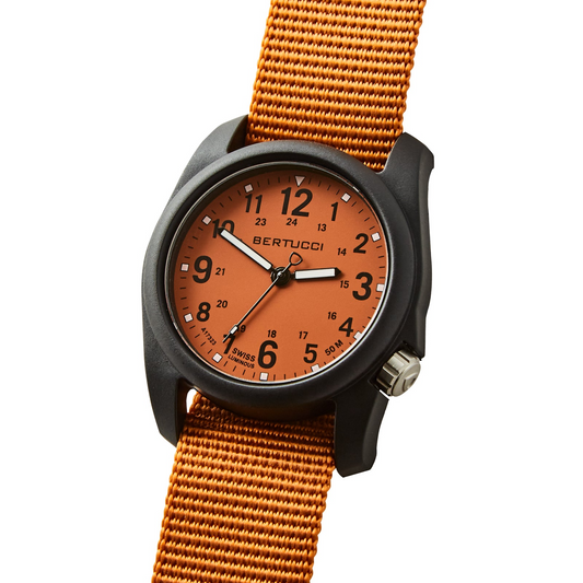 Bertucci DX3 Field Orange Dial Orange Nylon Men's Watch 11118