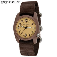 Bertucci DX3 Field Brown Dial Brown Nylon Men's Watch 11130