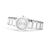 BERING Wave Ceramic Watch with Diamond White 29mm White Dial Women's Watch 11429-753