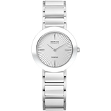 BERING Wave Ceramic Watch with Diamond White 29mm White Dial Women's Watch 11429-753