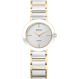 BERING Wave Ceramic Watch with Diamond Gold White 29mm White Dial Women's Watch 11429-758