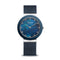 BERING Ceramic Polished Silver 35mm Blue Mother of Pearl Women's Watch 11435-387