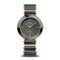 BERING Ceramic Polished Gold 35mm Black Diamond Dial Women's Watch 11435-732