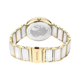 BERING Classic Polished Gold 34mm Silver Sunray Dial Women's Watch 11435-758