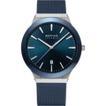 BERING Ceramic Date Mesh Watch Blue 46 mm Blue Dial Men's Watch 11440-307