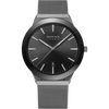 BERING Ceramic Date Mesh Watch Black Grey 46 mm Black Dial Men's Watch 11440-377