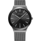 BERING Ceramic Date Mesh Watch Black Grey 46 mm Black Dial Men's Watch 11440-377