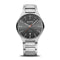 BERING Titanium Brushed Silver 39mm Grey Sunray Dial Men's Watch 11739-772