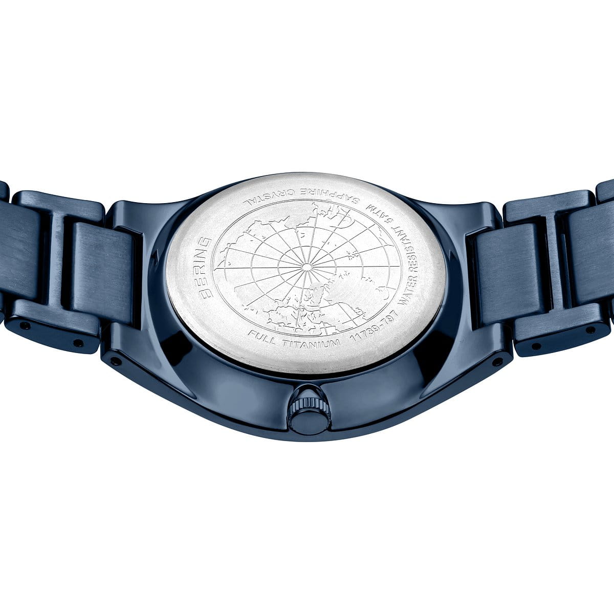 BERING Titanium Matte Blue 39mm Blue Sunray Dial Men's Watch 11739-797