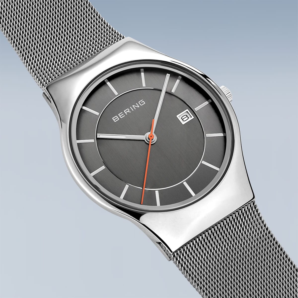 BERING Classic Polished Grey 40mm Grey Dial Men's Watch 11938-007