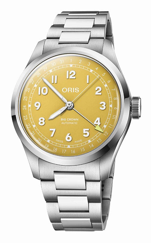 Oris Big Crown Pointer Date 40mm Yellow Dial Men's Watch 01 754 7798 4069-07 8 20 06