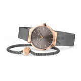 BERING Classic Polished Rose Gold 31mm Grey Sunray Dial Women's Watch 12131-369-GWP