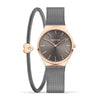 BERING Classic Polished Rose Gold 31mm Grey Sunray Dial Women's Watch 12131-369-GWP
