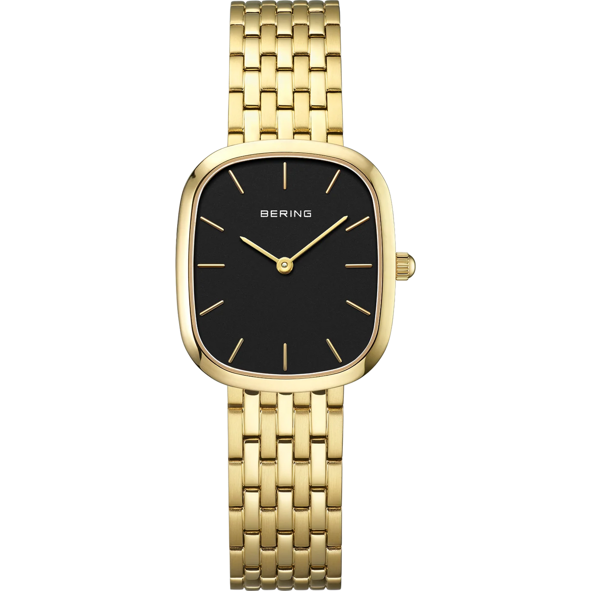 BERING Rectangular Link Watch Black 26mm Black Dial Women's Watch 12526-732