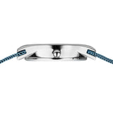 BERING Classic Polished Silver 27mm Blue Sunray Dial Women's Watch 12927-308