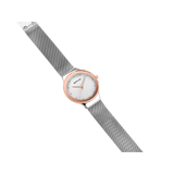 BERING Oval Mesh Watch Silver 34mm Silver Dial Women's Watch 12934-060