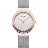 BERING Oval Mesh Watch Silver 34mm Silver Dial Women's Watch 12934-060