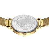 BERING Classic Polished Gold 34mm Black Sunray Dial Women's Watch 13434-332