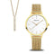 BERING Classic Polished Gold Set Golden Signature 34mm Silver Dial Women's Watch 13434-334-GWP