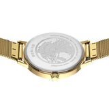 BERING Classic Polished Gold Set Golden Signature 34mm Silver Dial Women's Watch 13434-334-GWP