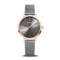 BERING Classic Polished Rose Gold 34mm Grey Dial Women's Watch Rose 13434-369