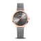 BERING Classic Polished Rose Gold 34mm Grey Dial Women's Watch Rose 13434-369