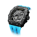 Tsar Bomba Elemental Carbon 43mm Black Skeleton Dial Men's Watch TB8208CF-41