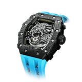 Tsar Bomba Elemental Carbon 43mm Black Skeleton Dial Men's Watch TB8208CF-41