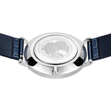 BERING Classic Polished Silver 40mm Blue Sunray Dial Men's Watch 14040-307