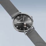 BERING Classic Polished Grey 40mm Grey Sunray Dial Men's Watch 14040-377