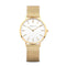 BERING Classic Polished Gold 34mm White Dial Women's Watch 14134-331